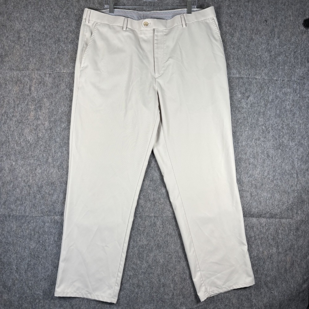 Peter Millar Crown Sport Pants Men's 40 x 30 Tan Stretch Golf Tan EB78